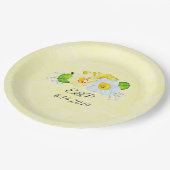 Gele Daffodils lente bruiloft gepersonaliseerd Papieren Bordje (Gekanteld)