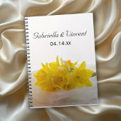 Gele Daffodils op White Spring Wedding Notitieboek