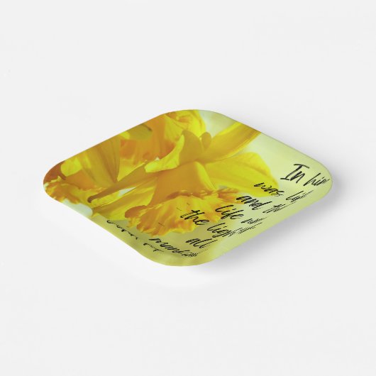 Gele Daffodils Papier Bord (Gebogen)