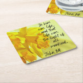 Gele Daffodils Party Paper Onderzetter (Schuin)