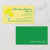 Gele Daffodils Spring Flowers Bunch Florist Visitekaartje (Voorkant / Achterkant)