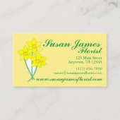 Gele Daffodils Spring Flowers Bunch Florist Visitekaartje (Voorkant)