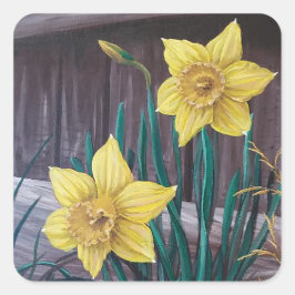 Gele Daffodils Stickers