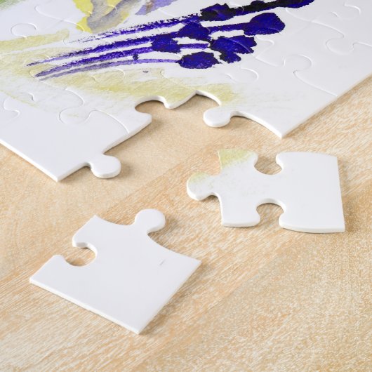 Gele Daffodils Waterverf Illustratie Legpuzzel (Zijkant)