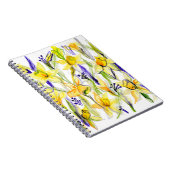 Gele Daffodils Waterverf Illustratie Notitieboek (Rechterzijde)
