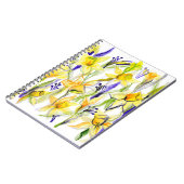 Gele Daffodils Waterverf Illustratie Notitieboek (Linkerzijde)