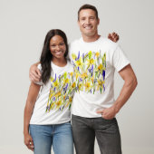 Gele Daffodils Waterverf Illustratie T-shirt (Unisex)