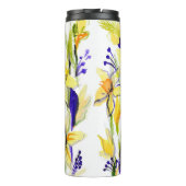 Gele Daffodils Waterverf Illustratie Thermosbeker (Achterkant)