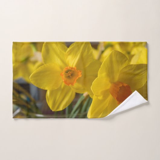 Gele daffodis handdoek (Handdoek)
