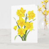 Gele daffodis kaart (Gele Bloem)