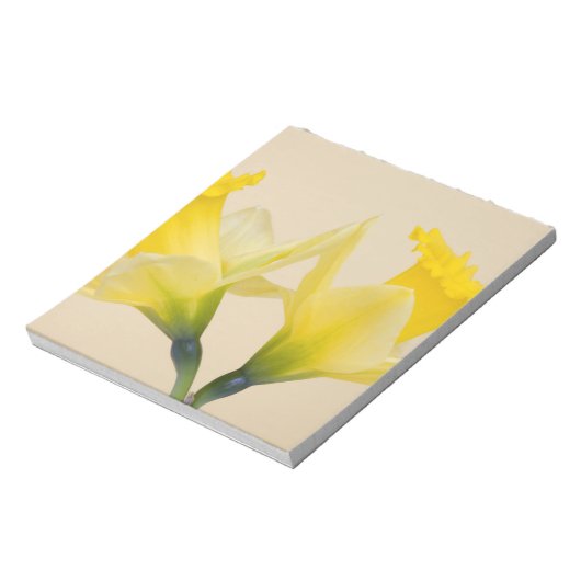Gele daffodis notitieblok (Linkerzijde)