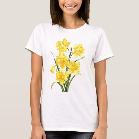Gele daffodis t-shirt (Voorkant)