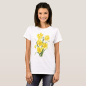 Gele daffodis t-shirt (Voorkant volledig)