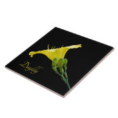  gele dag op zwart tegeltje (Zijkant)