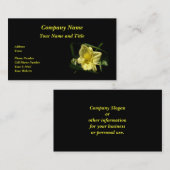 Gele dagbloem visitekaartje (Voorkant / Achterkant)