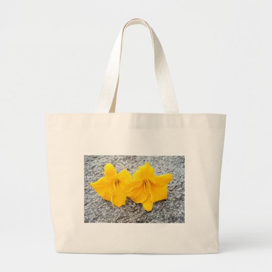 gele dagbloemen in volle bloei grote tote bag (Voorkant)