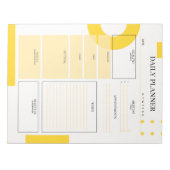 Gele dagelijkse planner notitieblok (Voorkant)