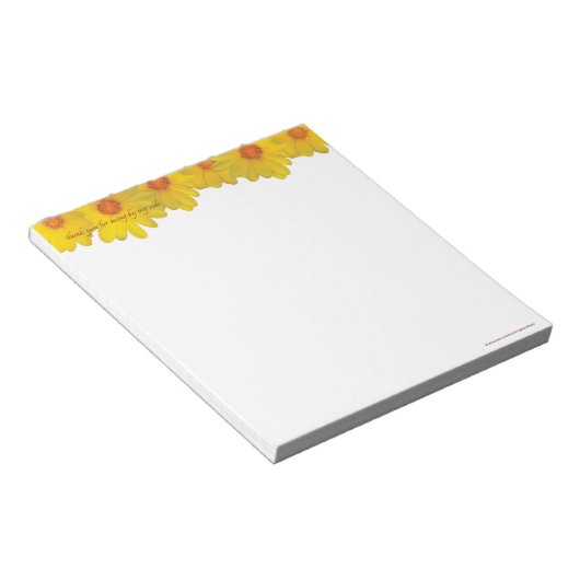 Gele Dagen, dank u - KLEIN Notitieblok (Schuin)