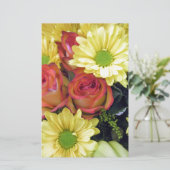 Gele dagen en rode rozen briefpapier (Staand voorkant)