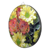 Gele dagen en rode rozen dartbord (Voorkant Rechts)