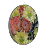 Gele dagen en rode rozen dartbord (Voorkant Links)