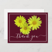 Gele Dagen Kleurrijke Wijn Achtergrond Dank u Briefkaart (Voorkant / Achterkant)