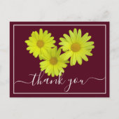Gele Dagen Kleurrijke Wijn Achtergrond Dank u Briefkaart (Voorkant)