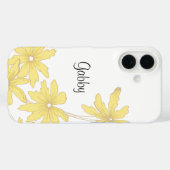 Gele dagen op wit Case-Mate iPhone case (Achterkant (horizontaal))