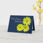 Gele dagen tegen blauwe achtergrond sympathie kaart (Gele Bloem)