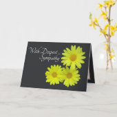 Gele dagen tegen grijze achtergrond sympathie kaart (Gele Bloem)