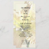 Gele Daglel Bruiloft Benodigdheden Programmakaart (Voorkant / Achterkant)