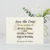 Gele Daglel Bruiloft Benodigdheden Save The Date (Staand voorkant)