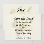 Gele Daglel Bruiloft Benodigdheden Save The Date (Voorkant / Achterkant)