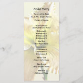 Gele Daglel Huwelijksbenodigdheden Programmakaart (Achterkant)