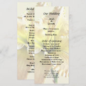 Gele Daglel Huwelijksbenodigdheden Programmakaart (Voorkant / Achterkant)