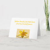 Gele daglelie beterschap kaart (Achterkant)