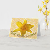 Gele daglelie beterschap kaart (Gele Bloem)
