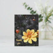 Gele Dahlia Bloemen in Wisley Tuinen Dank U Briefkaart (Staand voorkant)