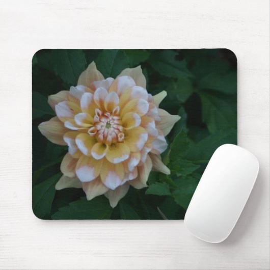 Gele dahlia flower blossom mousepad gift idee muismat (Met muis)