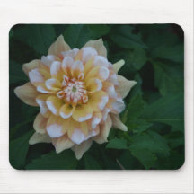 Gele dahlia flower blossom mousepad gift idee
