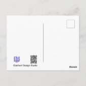 Gele Dahlia met roze rand HALLO Briefkaart (Achterkant)