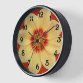 Gele Dahlia op de Rode Floral (Hoek)