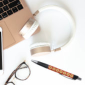 Gele Dahlia op Red Floral Pattern Pen