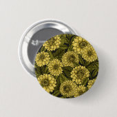 Gele Dahlia-tuin Ronde Button 5,7 Cm (Voorkant /achterkant)