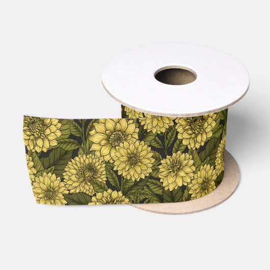 Gele Dahlia-tuin Satijnen Lint (Spoel)