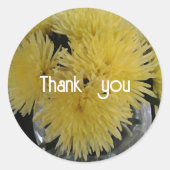 gele dahlia's - Dank u Ronde Sticker (Voorkant)