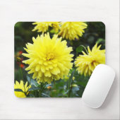 Gele dahlias floral muismat (Met muis)