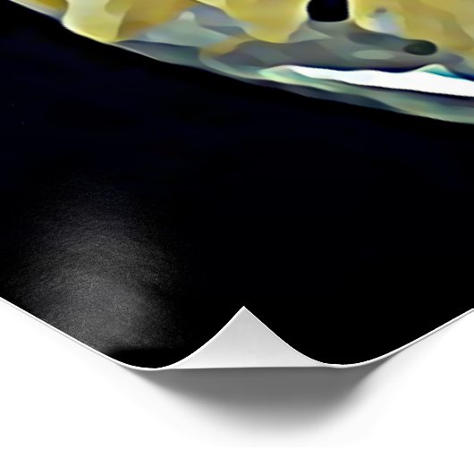 gele dahlia's - schilderij perfect poster (Hoek)