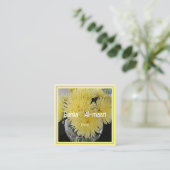 gele dahlia's vierkante visitekaartje (Staand voorkant)