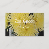 gele dahlia's visitekaartje (Voorkant)